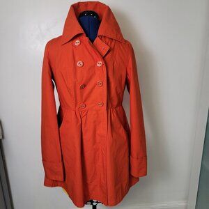 Tulle Womens Lined Orange Trench/Rain Coat M